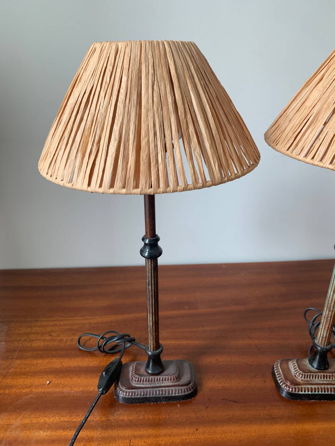 Pair of bedside lamps