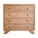 Raw Art Deco chest of drawers details compass feet