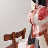 Large XXL ceramic lamp signed HO