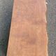 Vintage solid wood storage bench in light oak, Louis XV style, 77cm