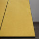 Table formica jaune et pieds bois années 50