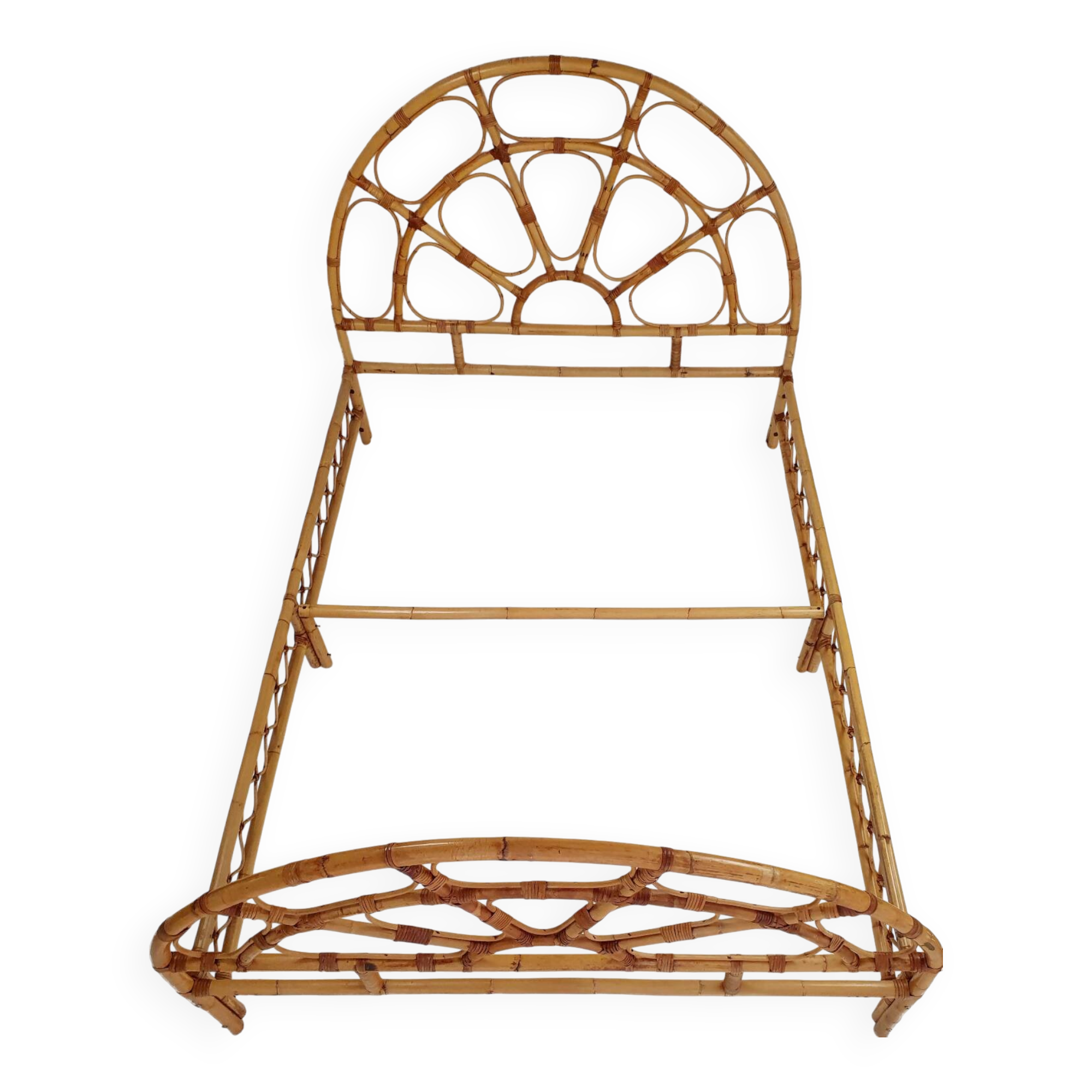 Lit en rotin vintage 2 personnes 140/190