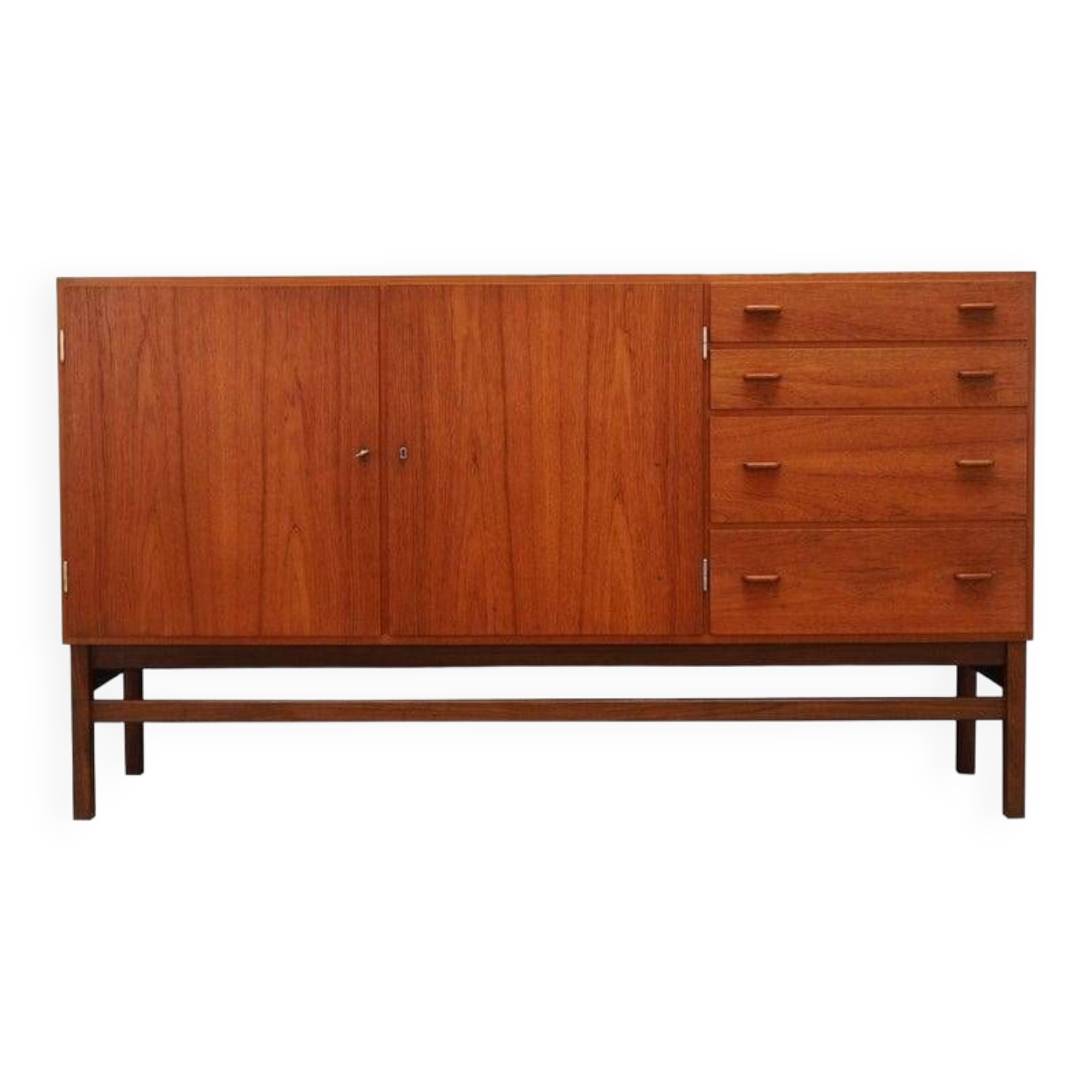 Teak highboard, Danish design, 1970s, production: Denmark