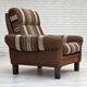 Danish club chair from the 1970s, original wool upholstery, original condition.