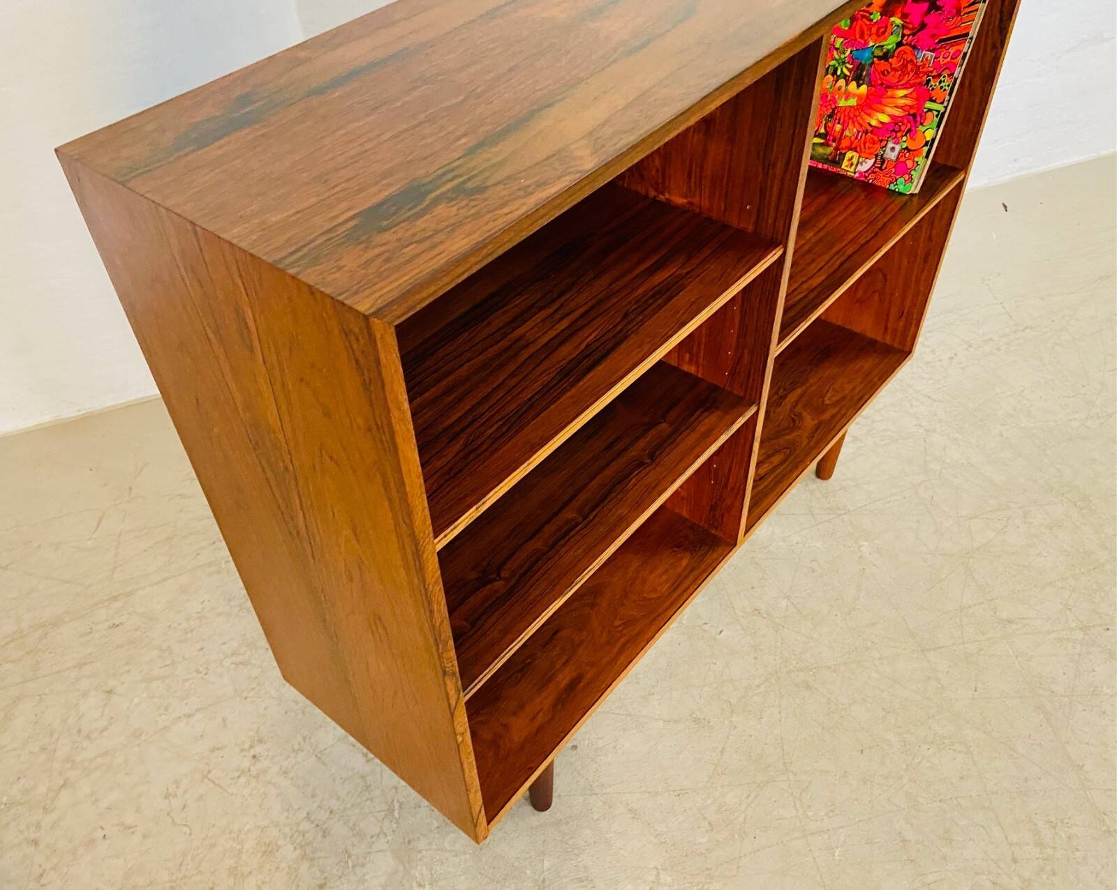 Vintage Danish mid-century retro rosewood bookcase 1960s