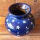 Pair of vase old gmundner keramik ceramic blue & white austria vintage