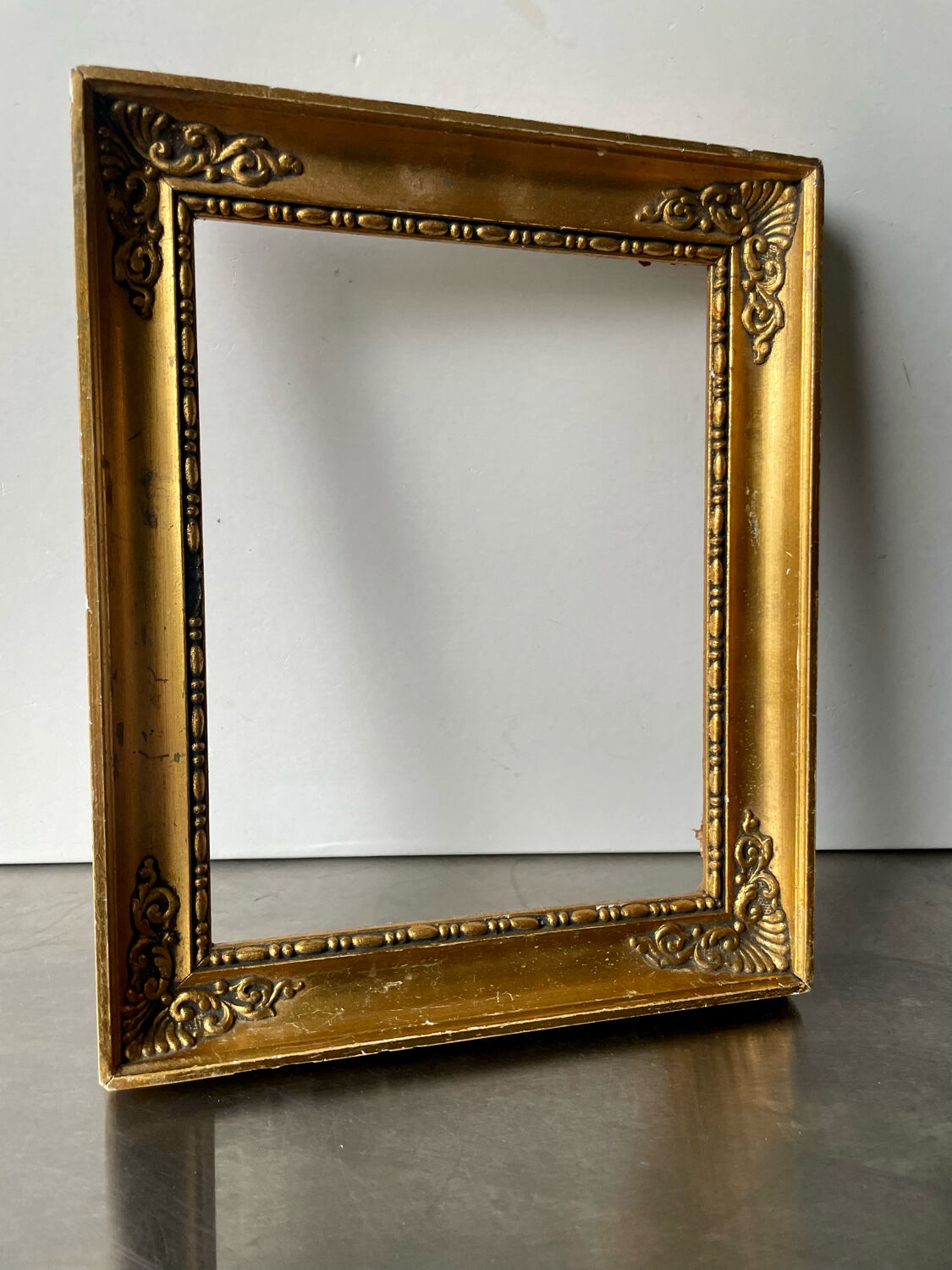 Empire style frame gilded wood measurements 26 cm x 21.5 cm