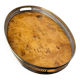 Aldo Tura style tray in Lucite burl wood, Italy, circa 1970s