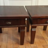 Exotic wood bedside tables