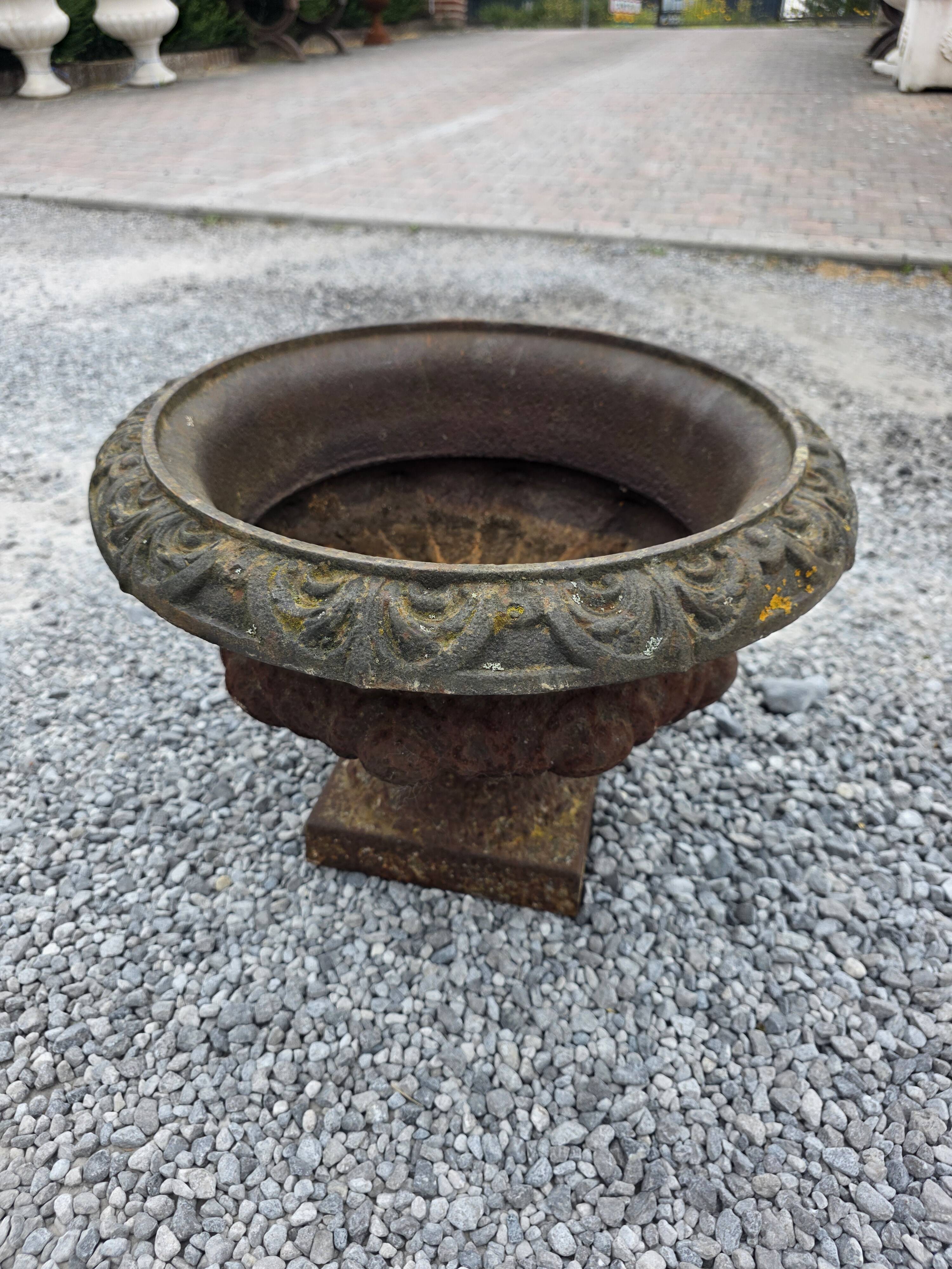 19th-century cast iron medical vase