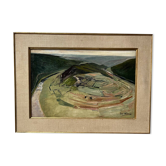 Léon Frédéric (1856–1940) The Tomb of the Giant circa 1910 Oil on panel signed