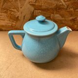 Ancienne Théière Céramique Bleue Craquelée Vintage