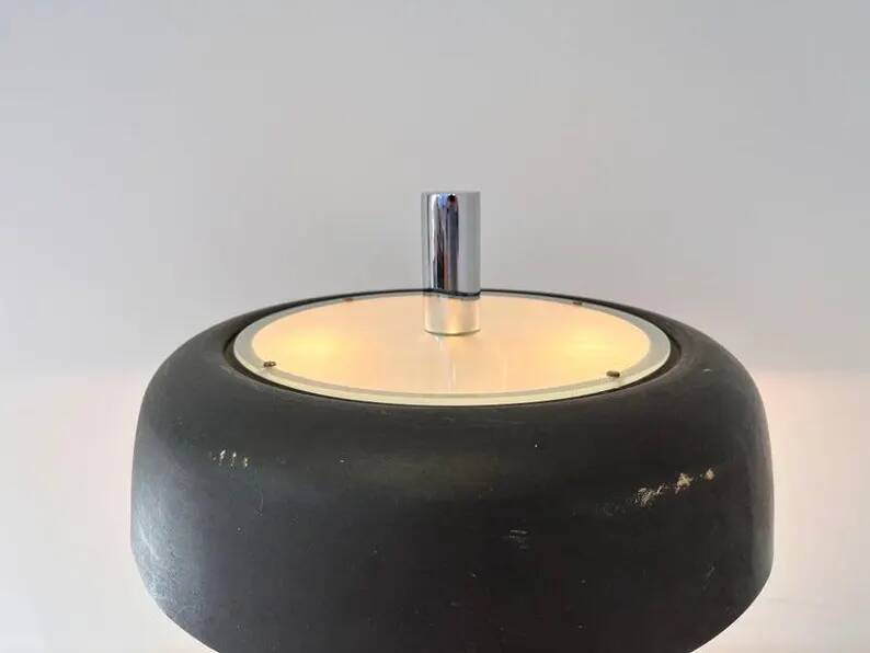 Grande lampe de table champignon extra large de style mid-century par Hillebrand, années 1970.