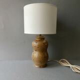 Bilobed stoneware lamp from the 70s