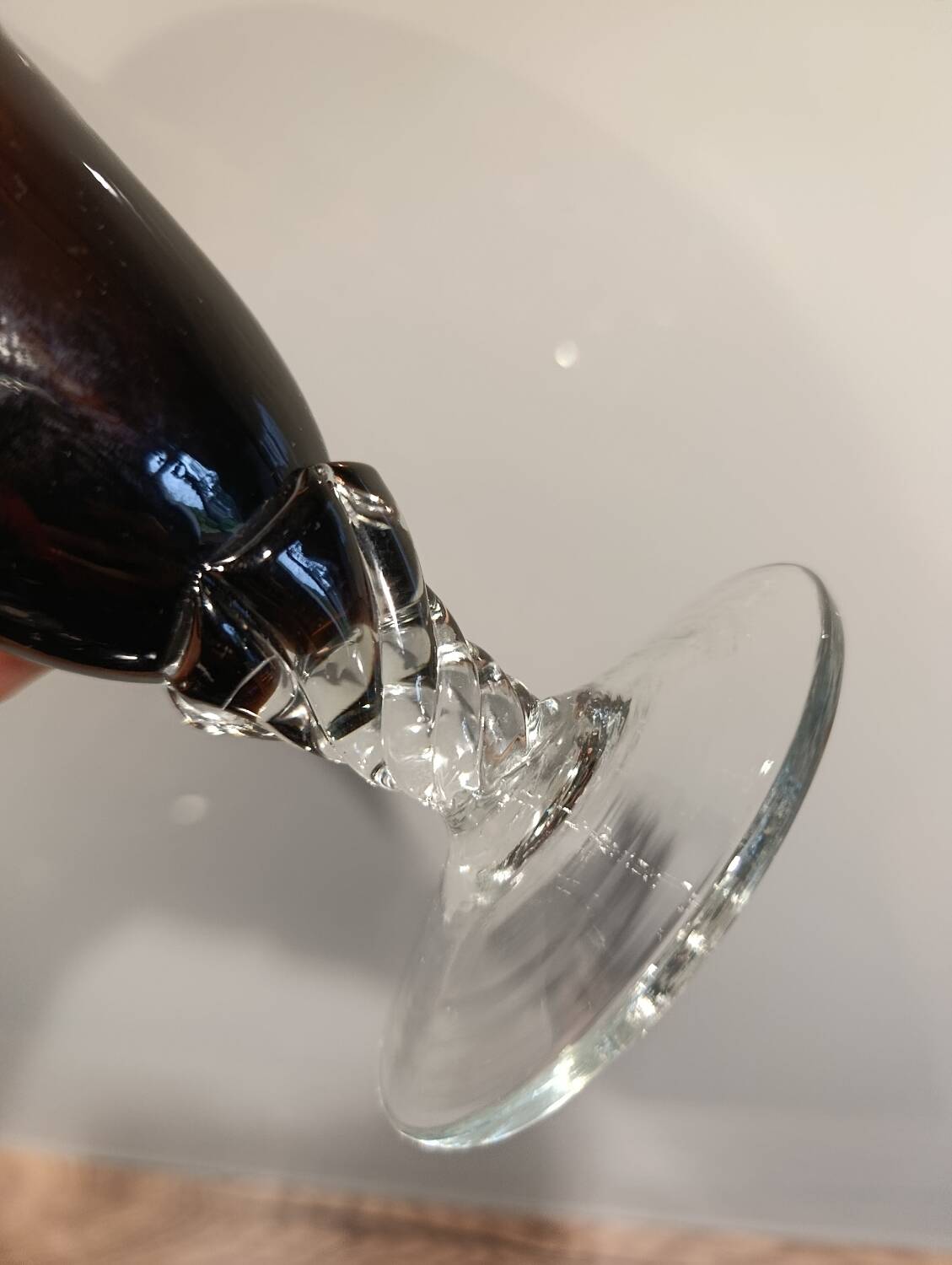 Vintage smoked blown glass vase from Empoli