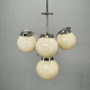 Lustre en verre Art Déco, Tchécoslovaquie, années 1930