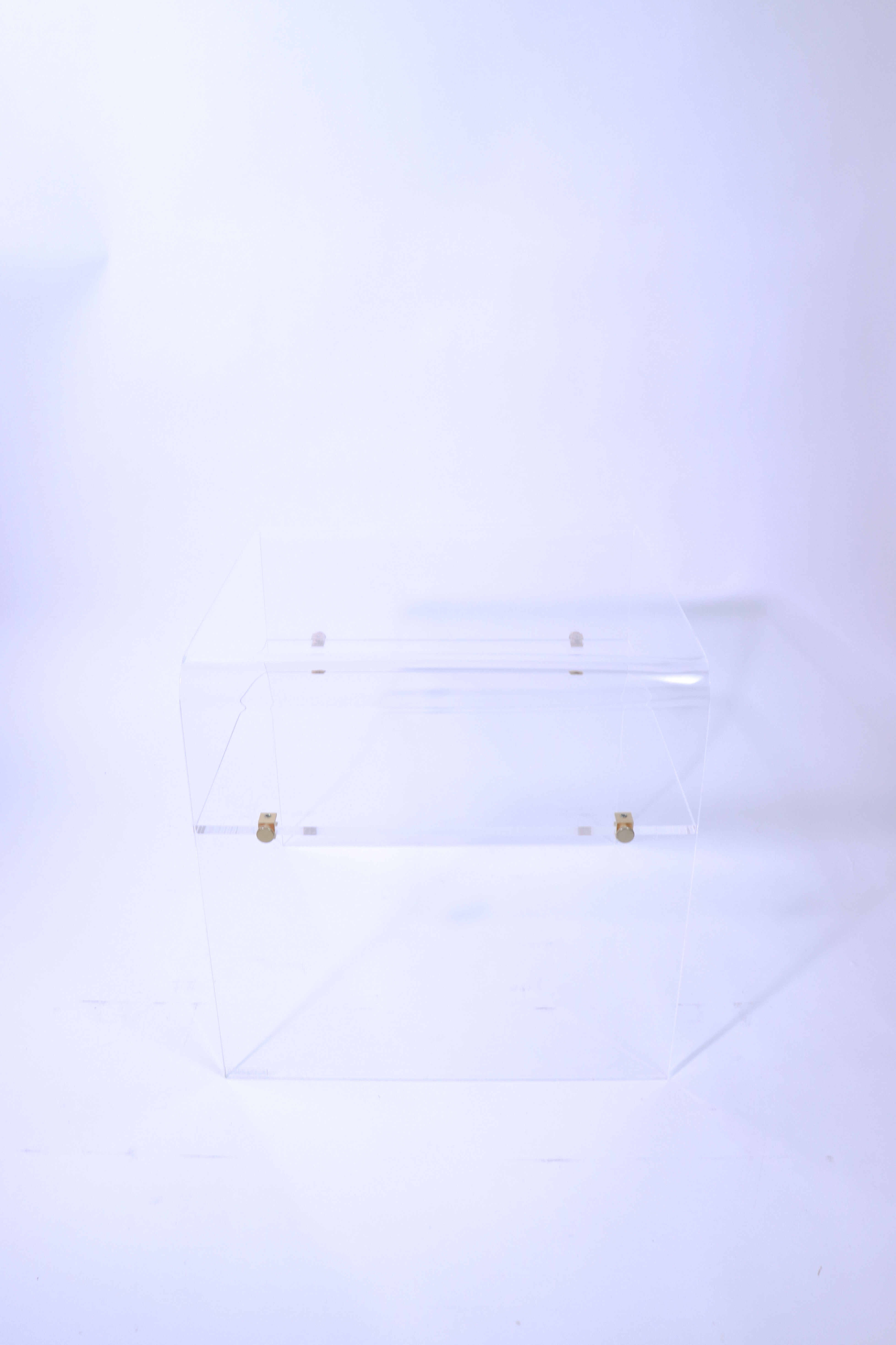 David Lange plexiglass side table