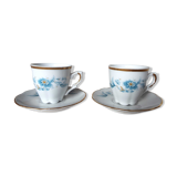 2 tasses à café porcelaine Chauvigny