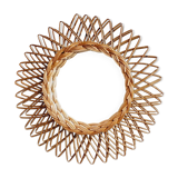 Rattan sun mirror