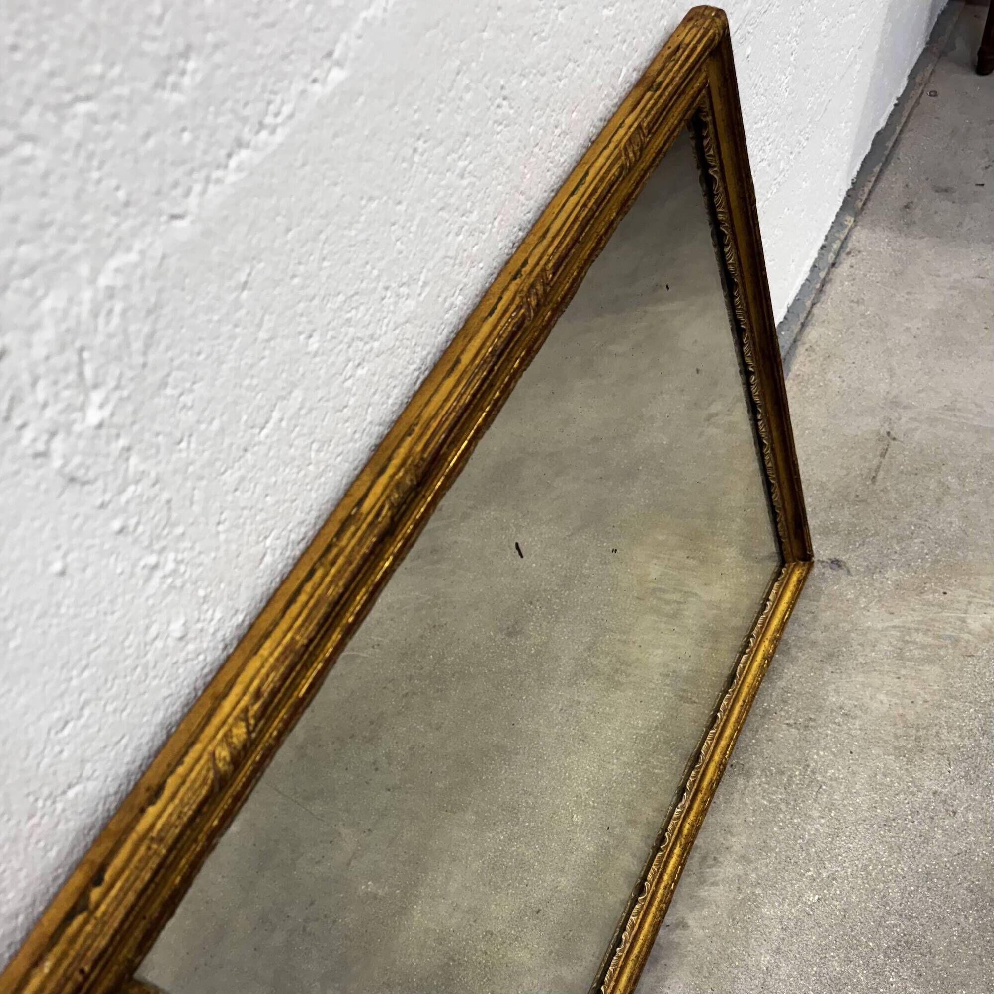Superb antique mirror with a gilded frame – Maison Lebrun Paris (since 1847)