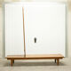 Danish Scandinavian wardrobe signed Sven Ellekaer 1960 3 doors 2 drawers with mounting plan