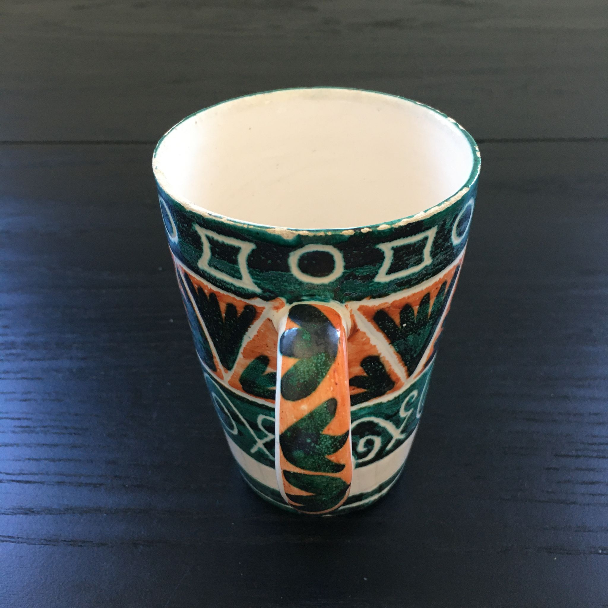 Unique piece signed mug décor