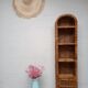Rattan shelf bookcase