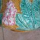 Large cache-pot or planter with chestnut flowers - Barbotine