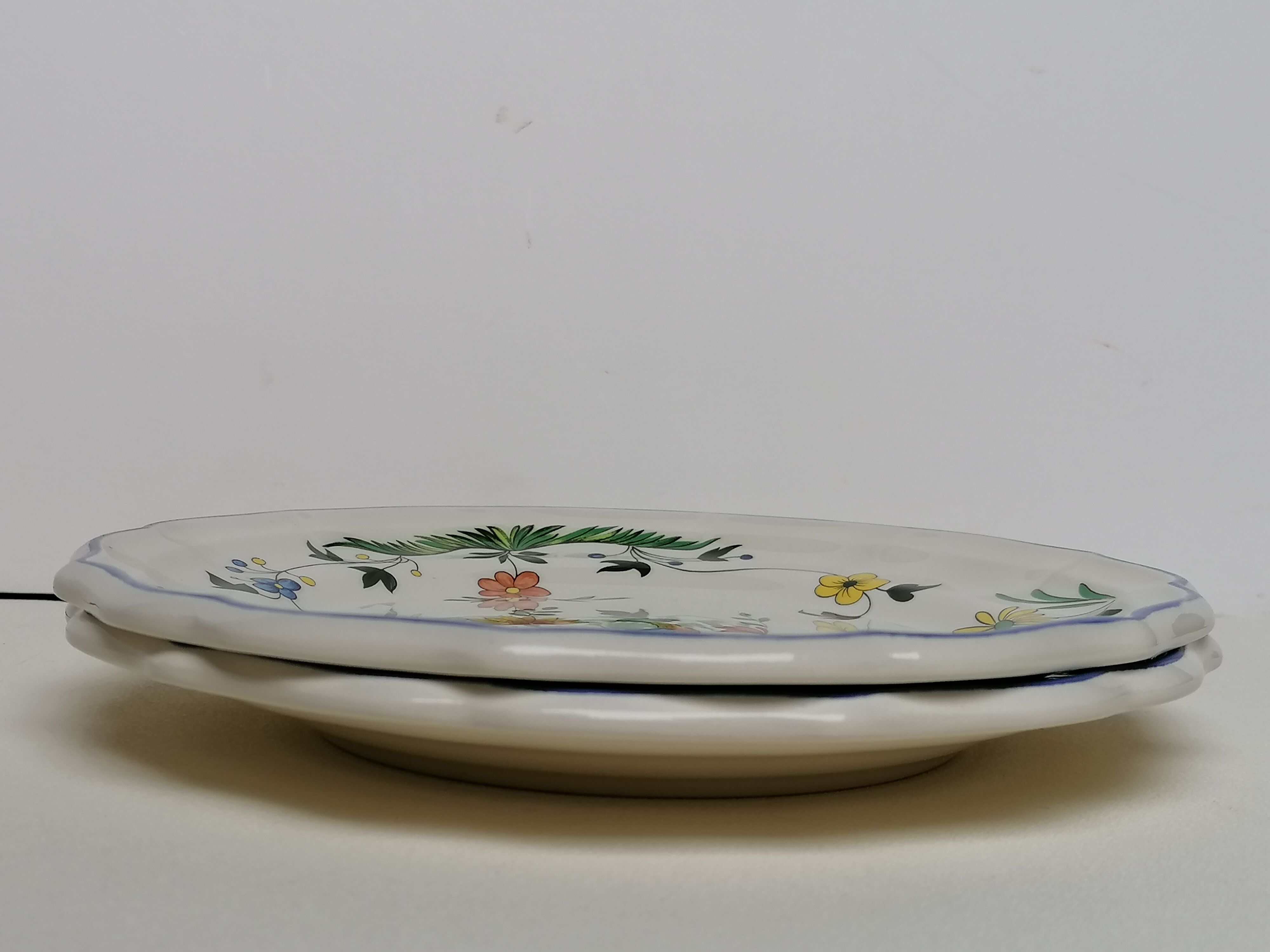 Two dessert plates Gien Birds of Paradise