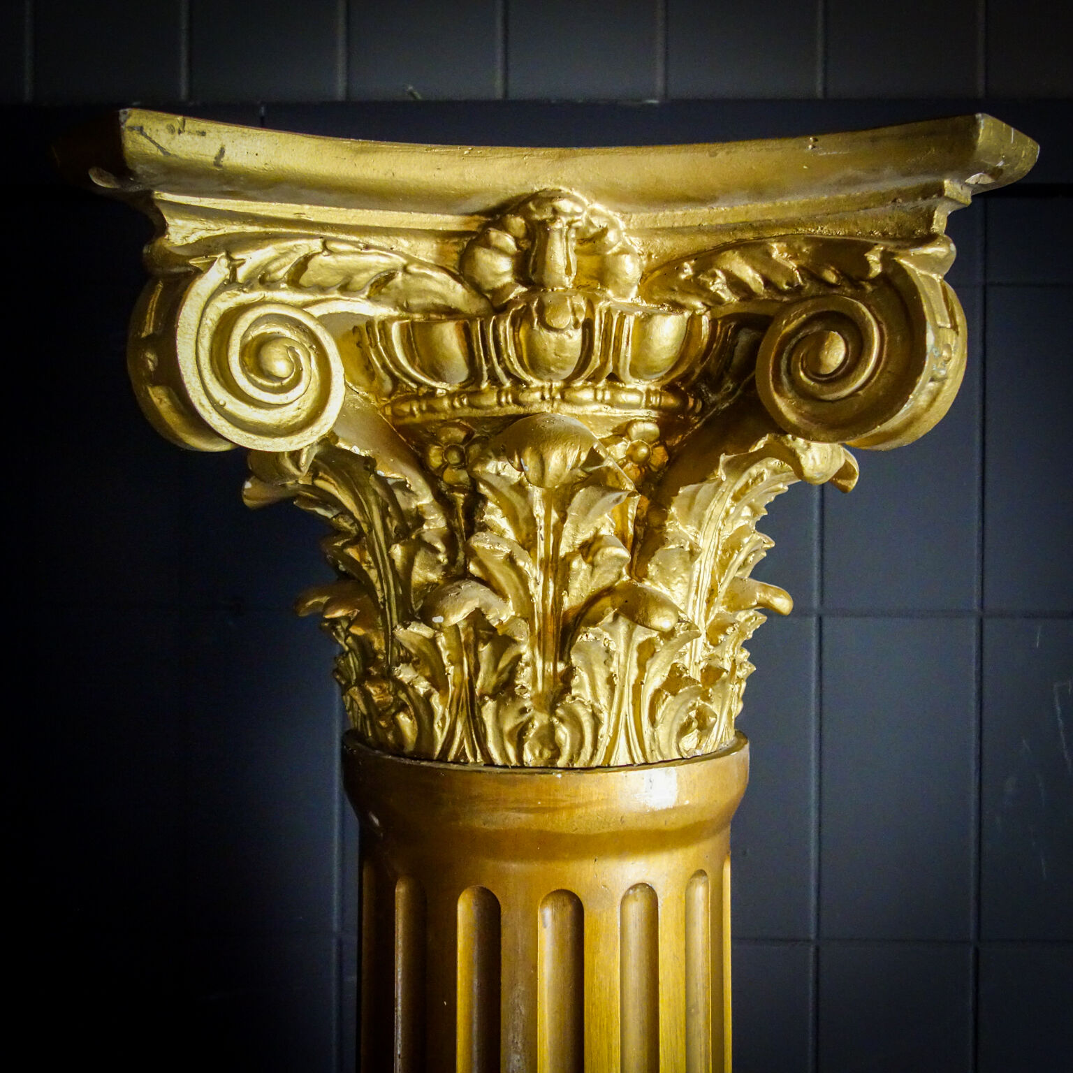 Classic gold colored columns
