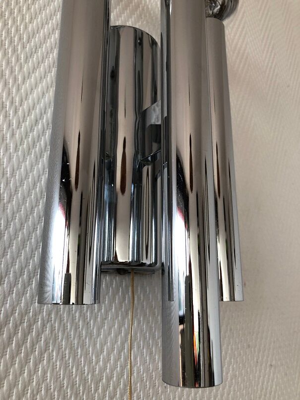 Chrome wall lamps from the 70s
