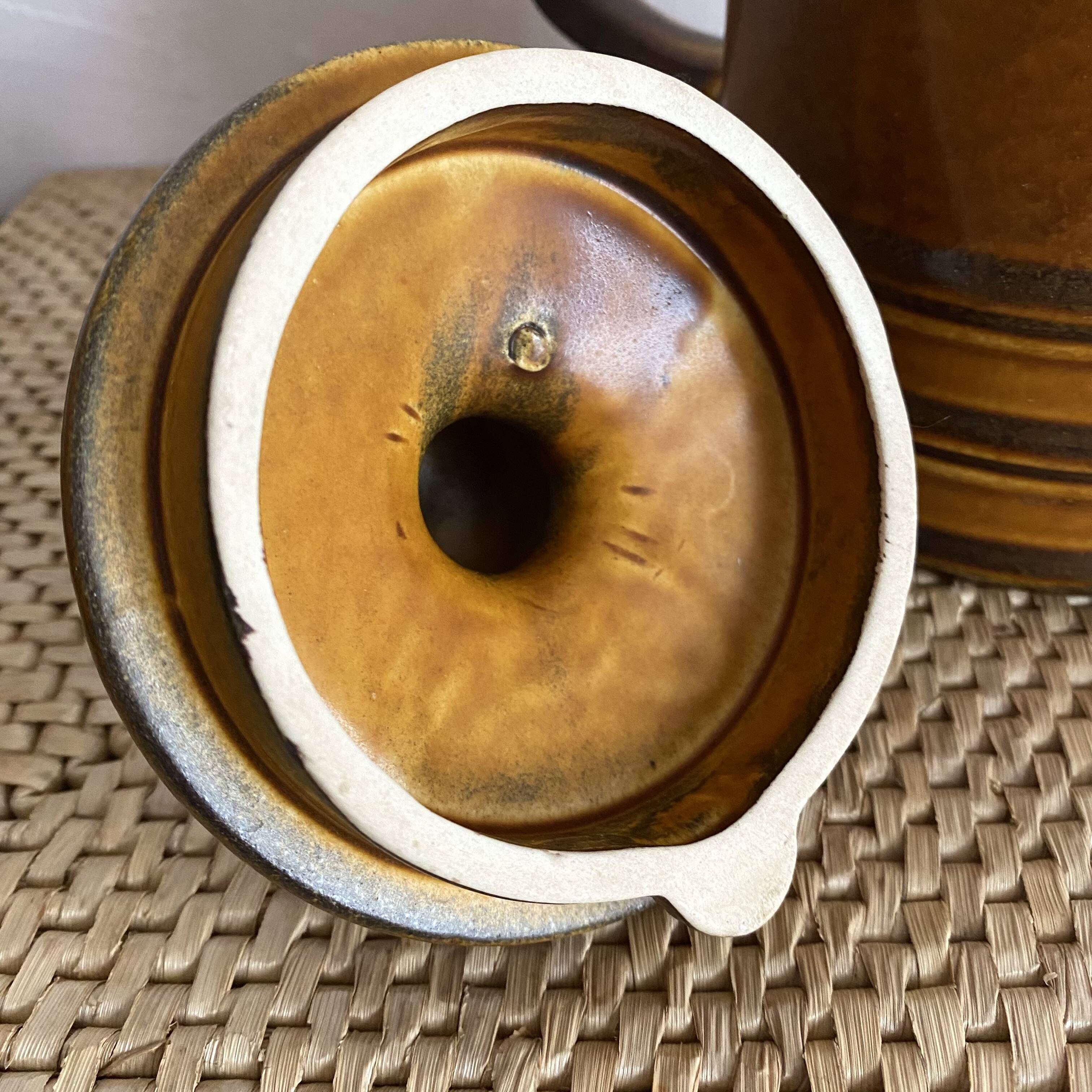 Glazed stoneware teapot from the 70s