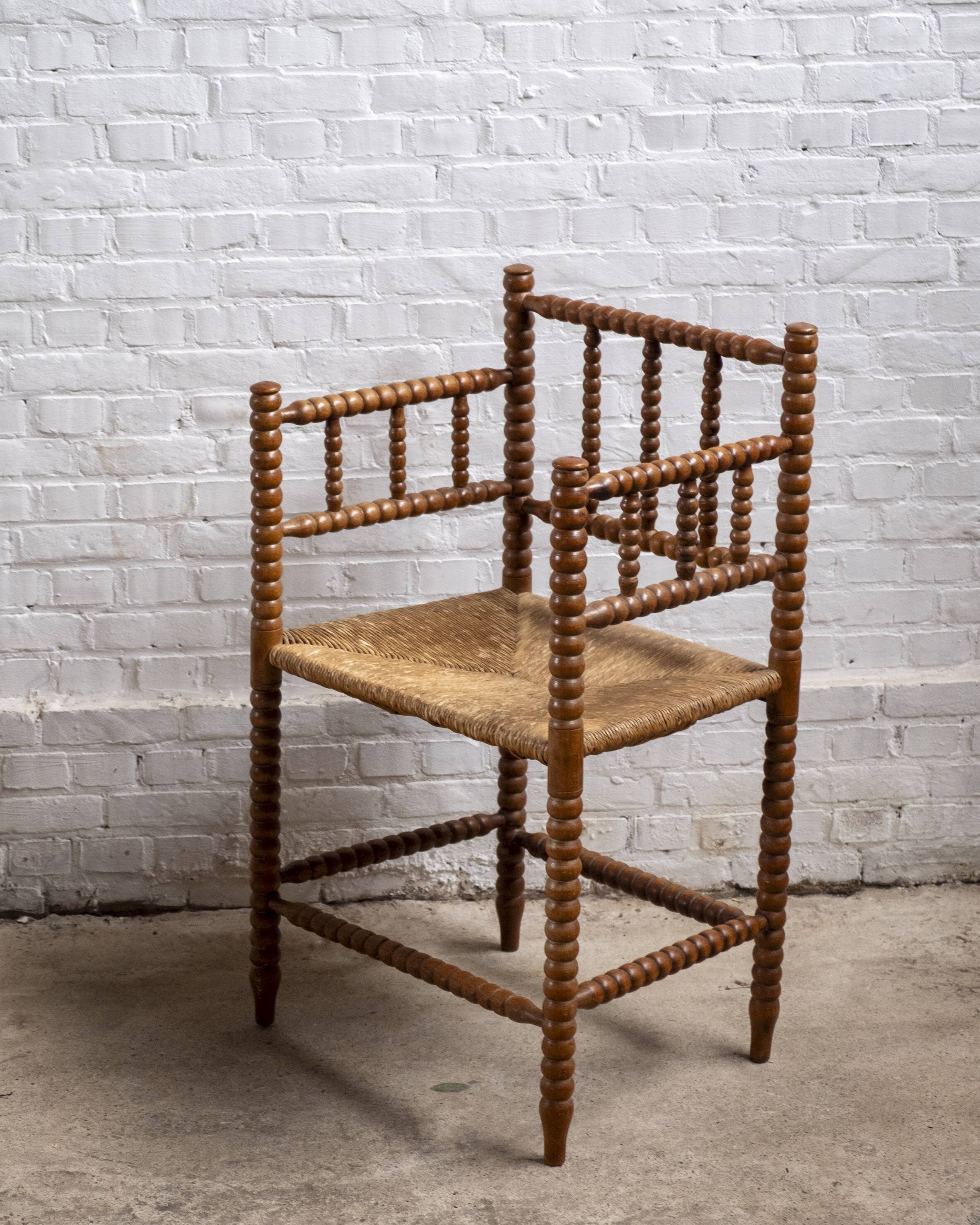 Chaise fuseaux, début 1900 Pays-Bas