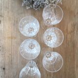 Champagne flutes Cristal d'Arques model "Versailles"