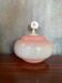 Old Opaline Pendant Light White & Pink 70s Vintage #B844