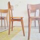 Série de chaises bistrot bois miel