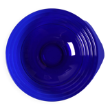 Glass Centerpiece Platter Forum Sapphire / Bormioli Rocco / Italy / 1980s