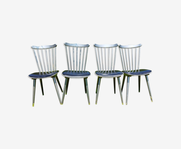 Ensemble de quatre chaises de bistrot Baumann