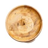 Large, turned wooden candlestick, Belgium, 1970s.