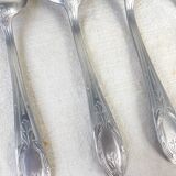 Set of 7 Vintage Silver Aluminum Nickel Soup Spoons