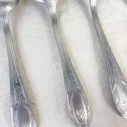Ensemble de 7 cuillères à soupe vintage argenté Aluminonickel