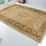 Oushak Handknotted Vintage Floor Rug