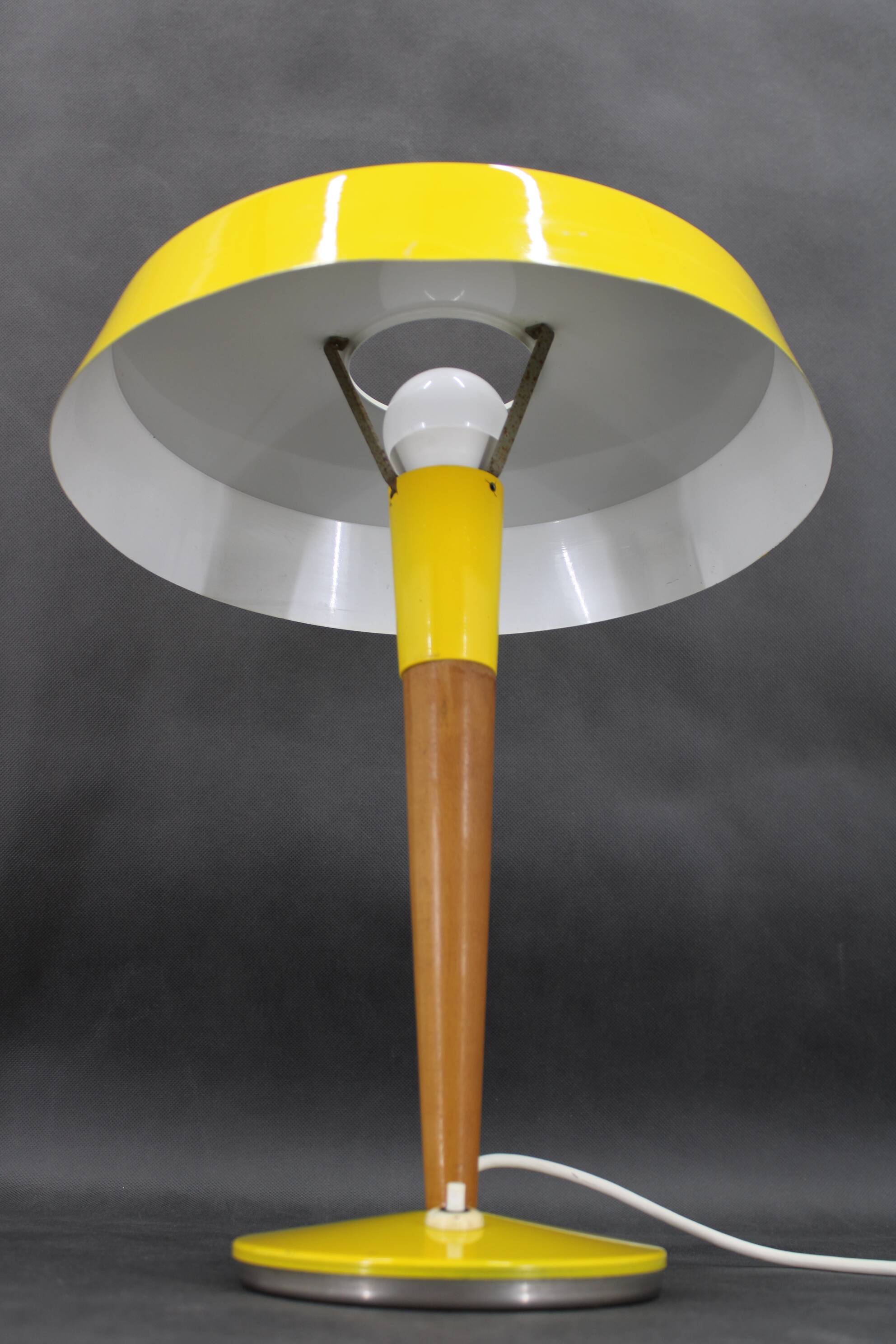 1970s Yellow Table Lamp by Kamenicky Senov , Czechoslovakia