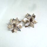 Holly leaf candle holders