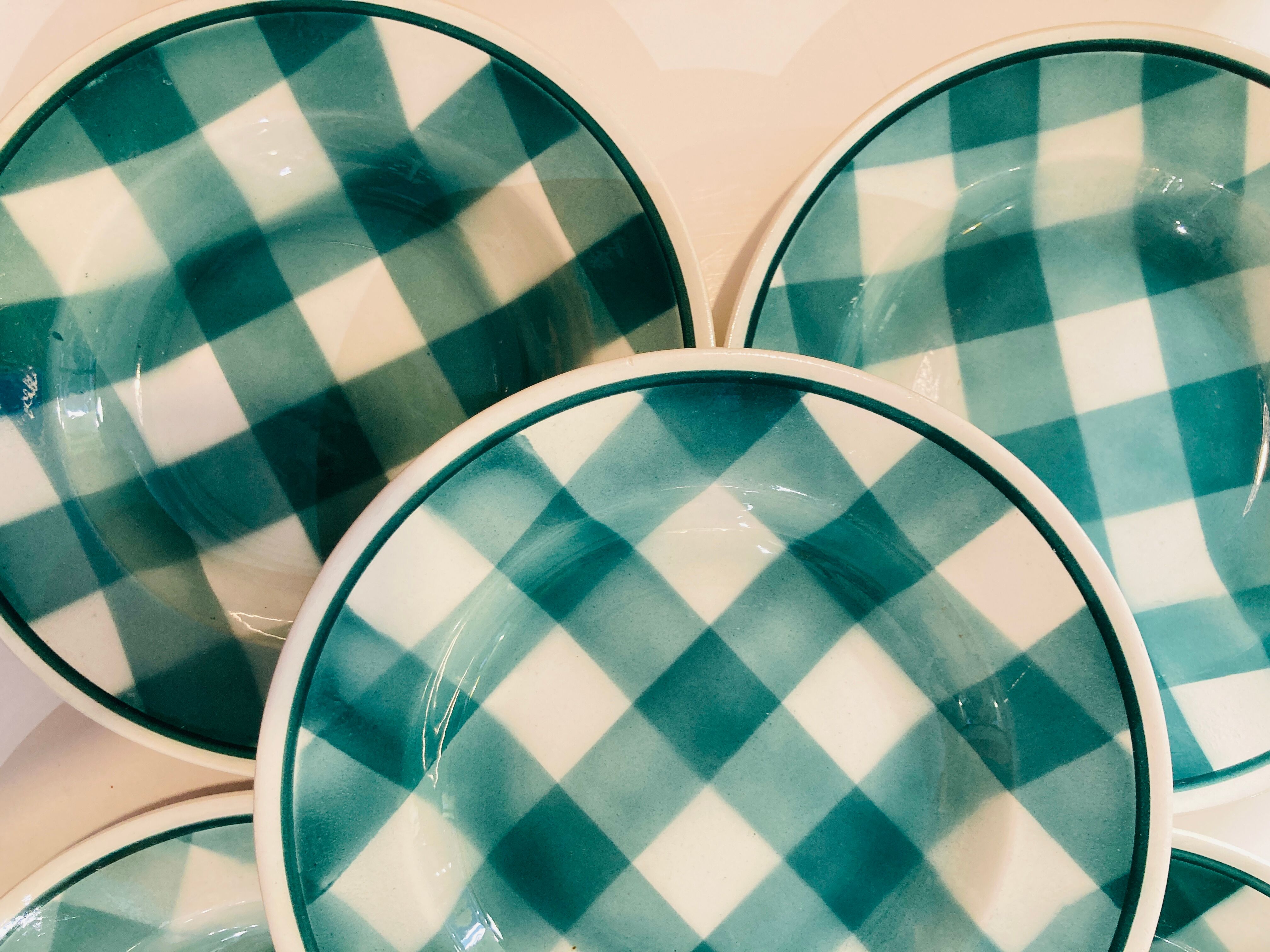 5 hollow plates green tiles FN DE givors france