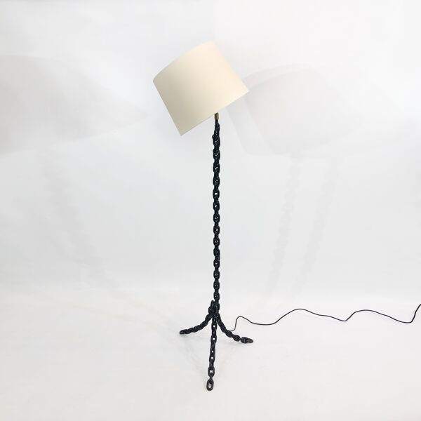 Chainlink Floor Lamp 1970s French Mid, French Floor Lamp