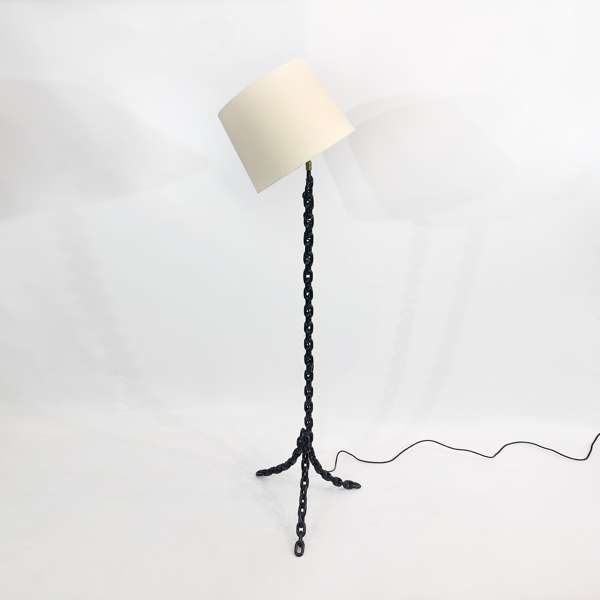 Chainlink Floor Lamp 1970s French Mid Century Sculpture Selency Chainlink Floor Lamp 1970s French Mid, French Floor Lamp