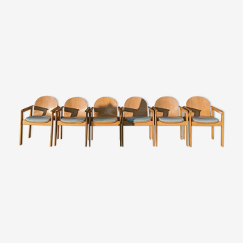 6 chaises bois scandinaves