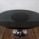 Table vintage tulipe, chrome et verre Gastone Rinaldi