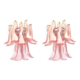 Blush Pink Murano Glass Selle Wall Sconces – A Pair